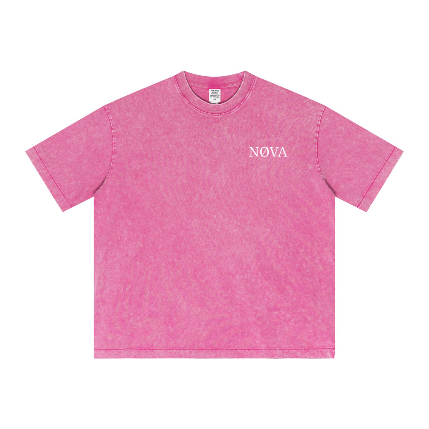 285GSM Vintage Snowflake Wash T-shirt Pink