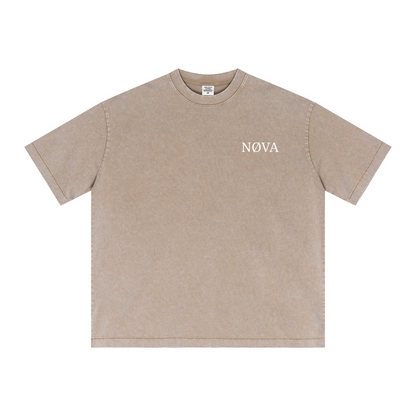 285GSM Vintage Snowflake Wash T-shirt khaki