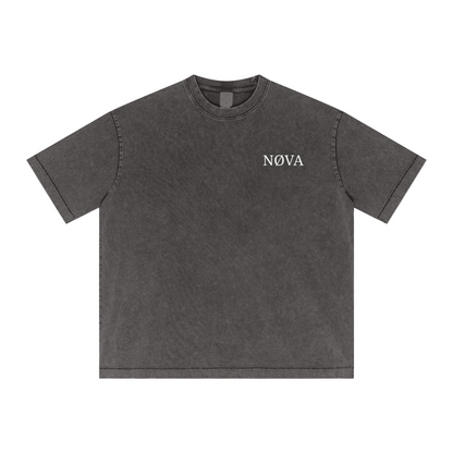 285GSM Vintage Snowflake Wash T-shirt Dark gray