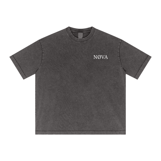 285GSM Vintage Snowflake Wash T-shirt Dark gray