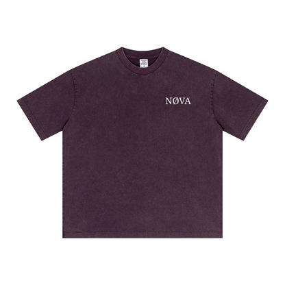 285GSM Vintage Snowflake Wash T-shirt Purple