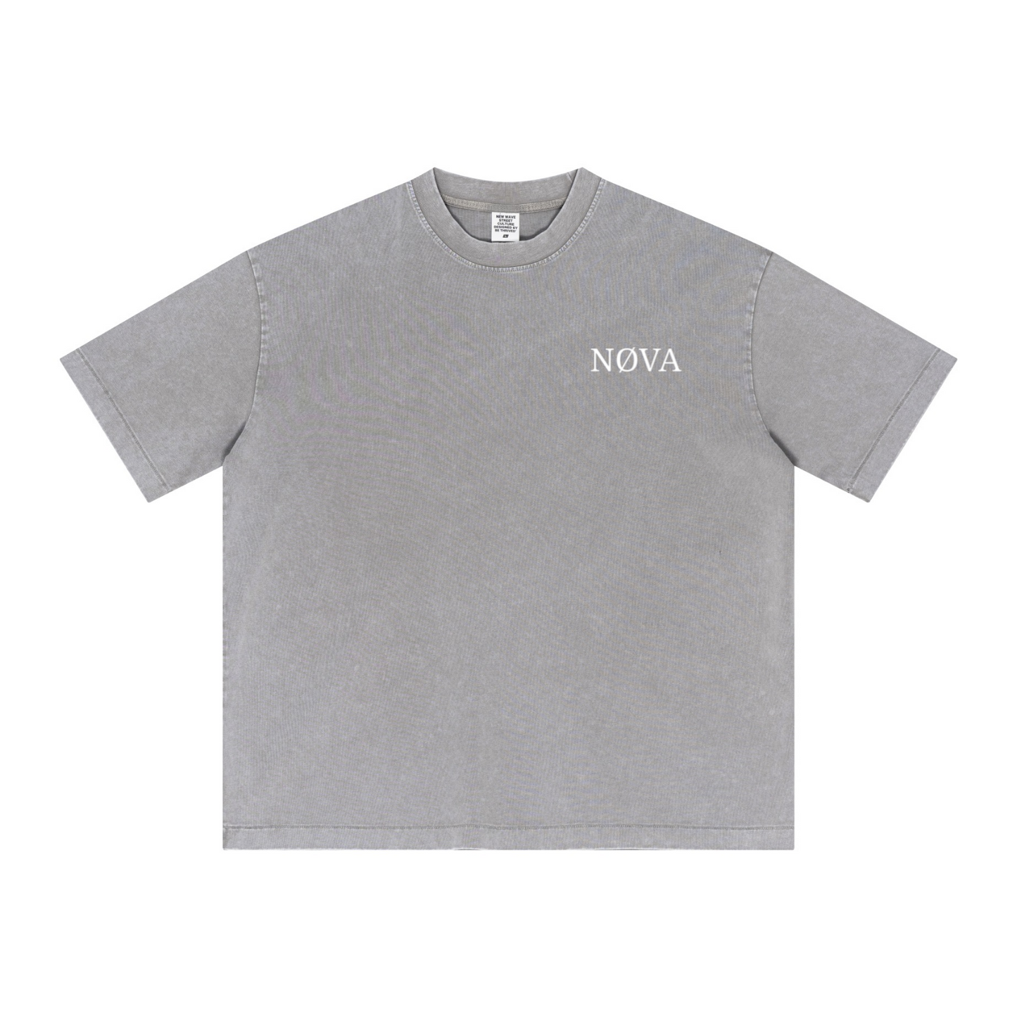 285GSM Vintage Snowflake Wash T-shirt Light grey