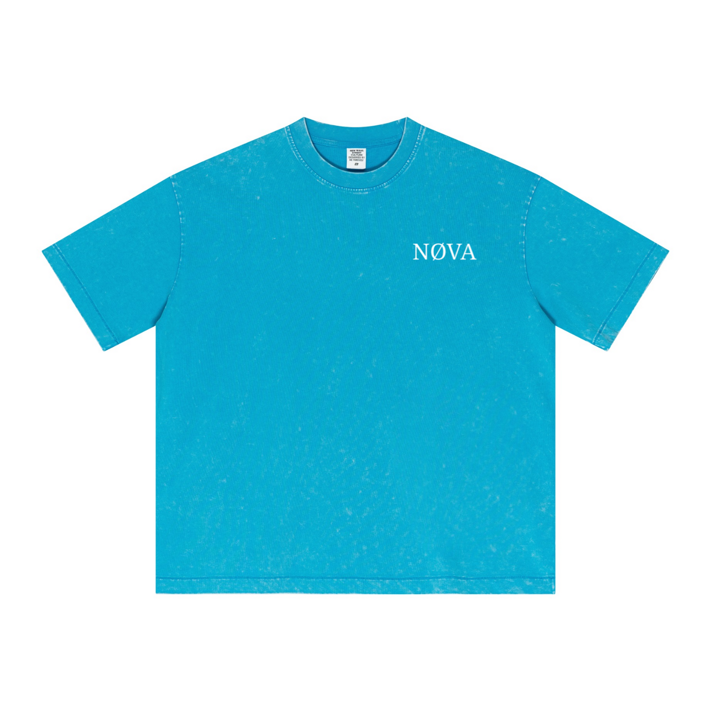 285GSM Vintage Snowflake Wash T-shirt Blue